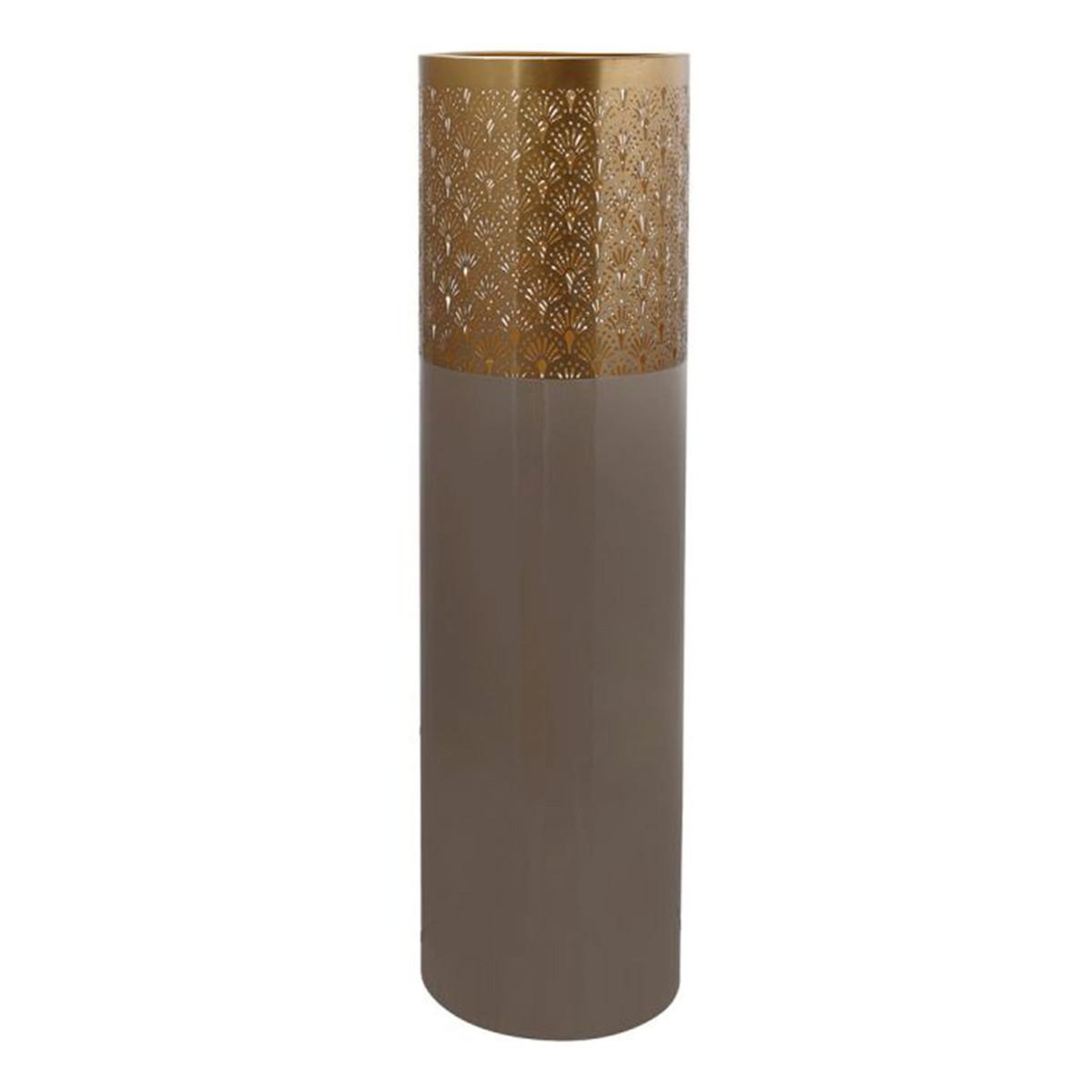 Voir la diapositive 1 : Paris Prix Vase rond design  decoa  90cm taupe & or