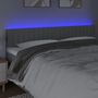 Voir la diapositive 3 : VIDAXL Tete de lit a LED Gris clair 160x5x78/88 cm Tissu