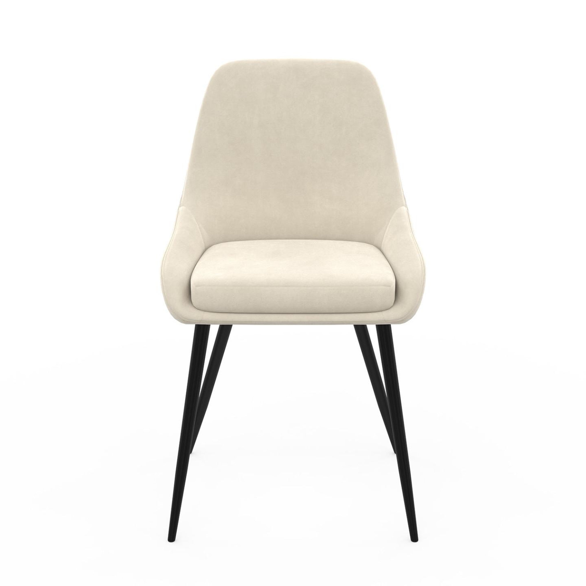 Voir la diapositive 4 : ID MARKET Lot de 6 chaises thalya en velours beige avec accoudoirs