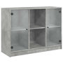 Voir la diapositive 2 : VIDAXL Buffet gris beton 102x37x75,5 cm bois d'ingenierie