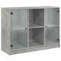 Voir la diapositive 2 : VIDAXL Buffet gris beton 102x37x75,5 cm bois d'ingenierie