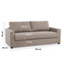 Voir la diapositive 4 : MARKET24 HEXAGONE Canapé droit convertible 3 places MAXIME - Made in France - Tissu Beige - Couchage express - L 194 x P 96 x H 83 cm