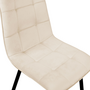 Voir la diapositive 6 : ID MARKET Lot de 6 chaises MILA en velours beige pour salle à manger