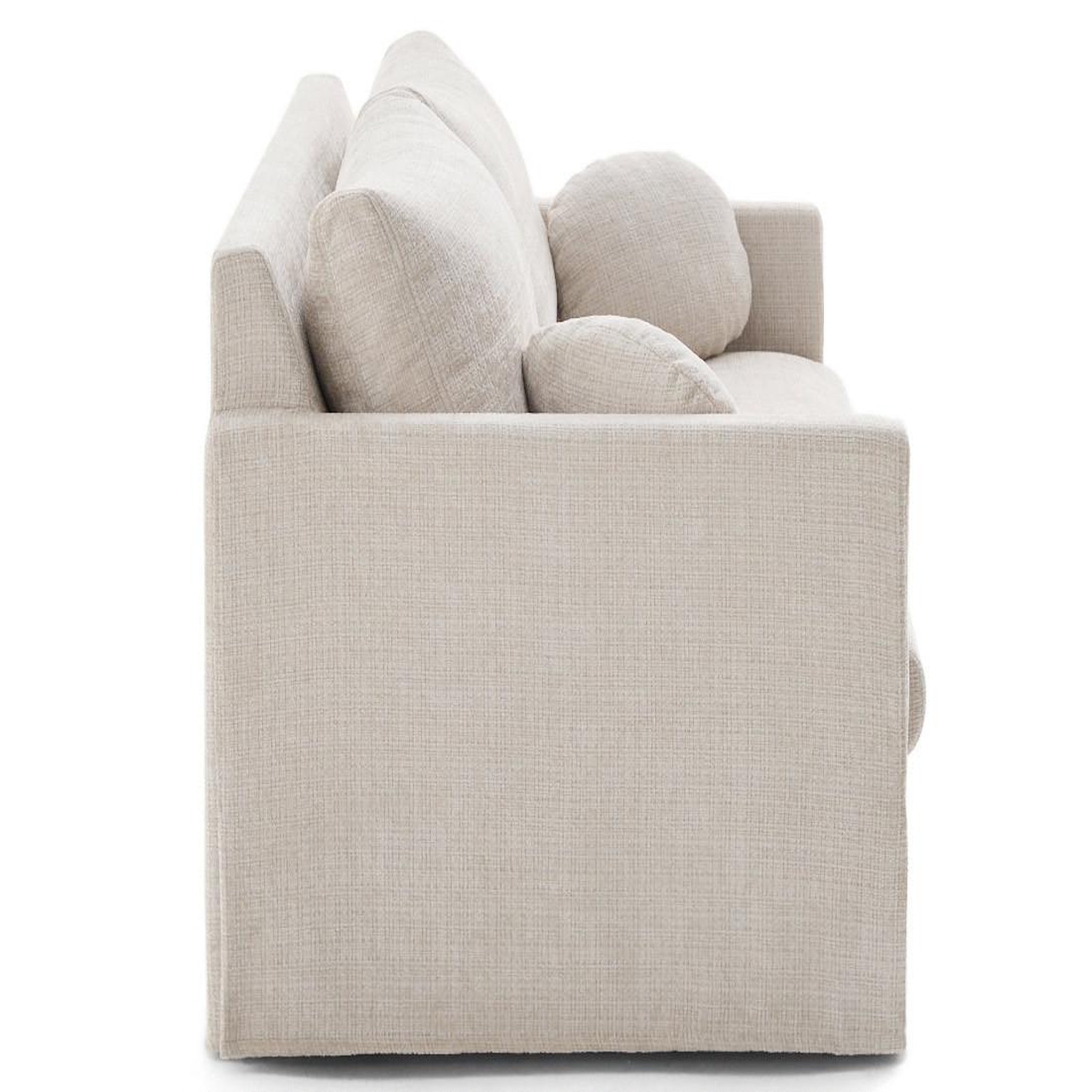 Voir la diapositive 6 : LISA DESIGN Serena - canapé droit déhoussable 3 places en velours texturé