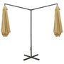 Voir la diapositive 4 : VIDAXL Parasol de jardin double avec mat en acier taupe 600 cm