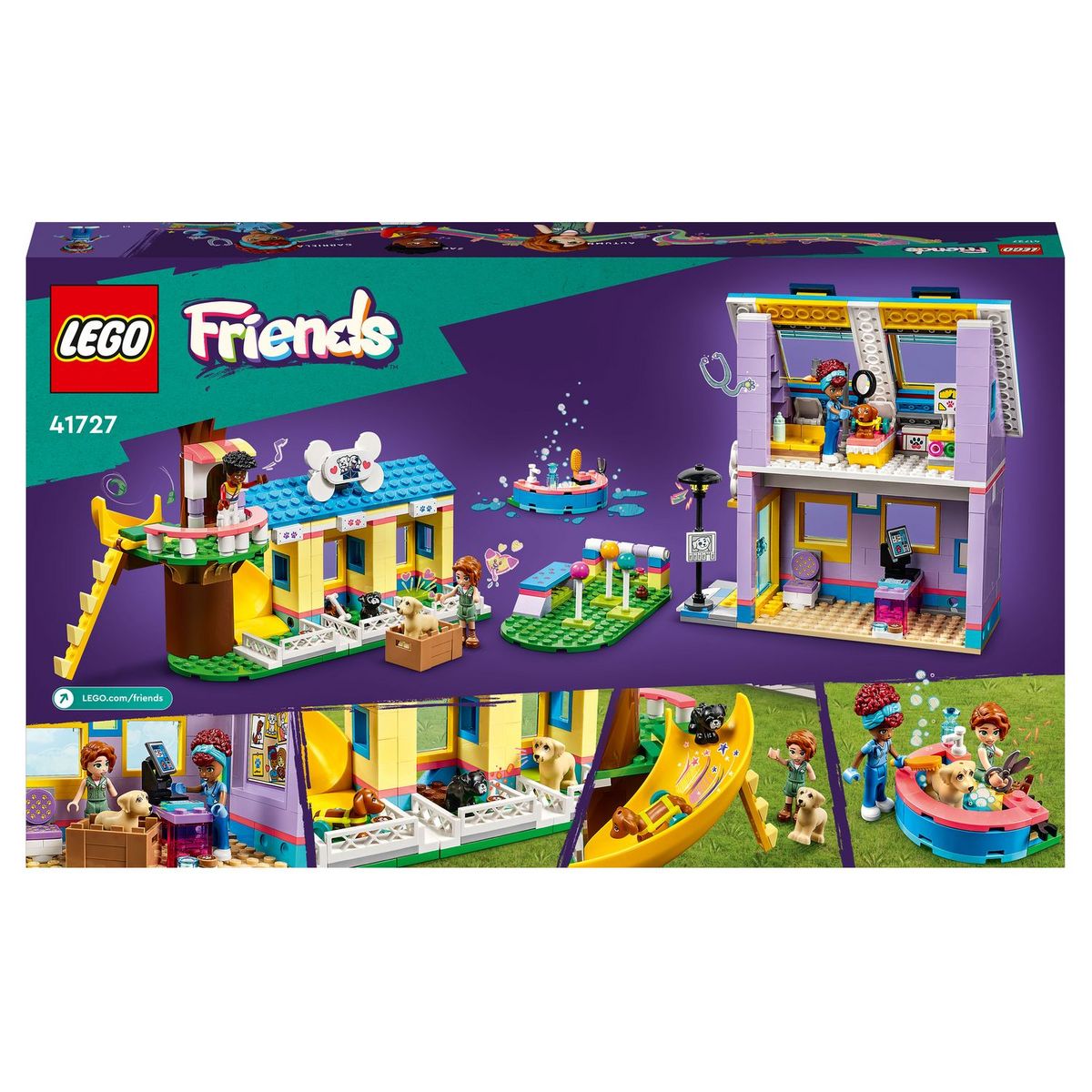 LEGO Friends 41727 Centre de sauvetage canin, Jouet Vétérinaire, avec Mini-poupées