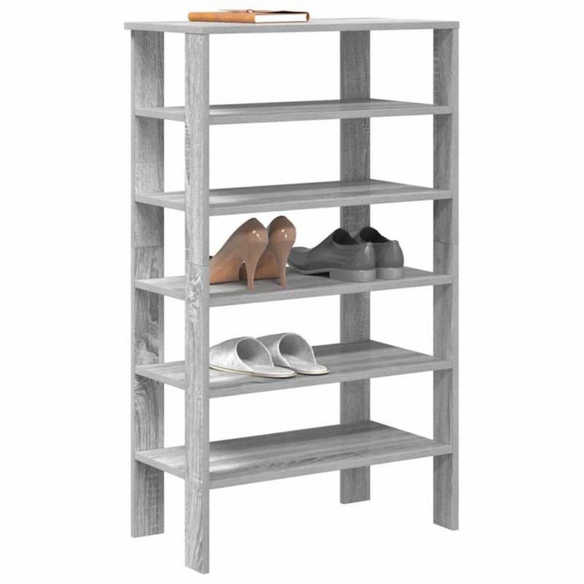 VIDAXL Étagère à chaussures sonoma gris 61x32x105 cm bois ingénierie