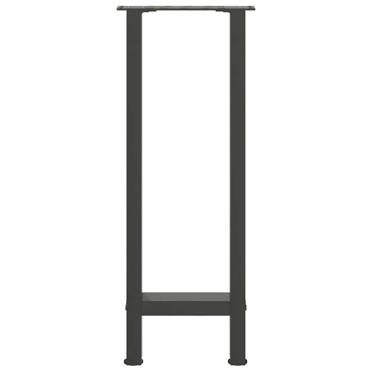 VIDAXL Pieds de table basse anthracite 2 pcs 28x(72-73) cm acier