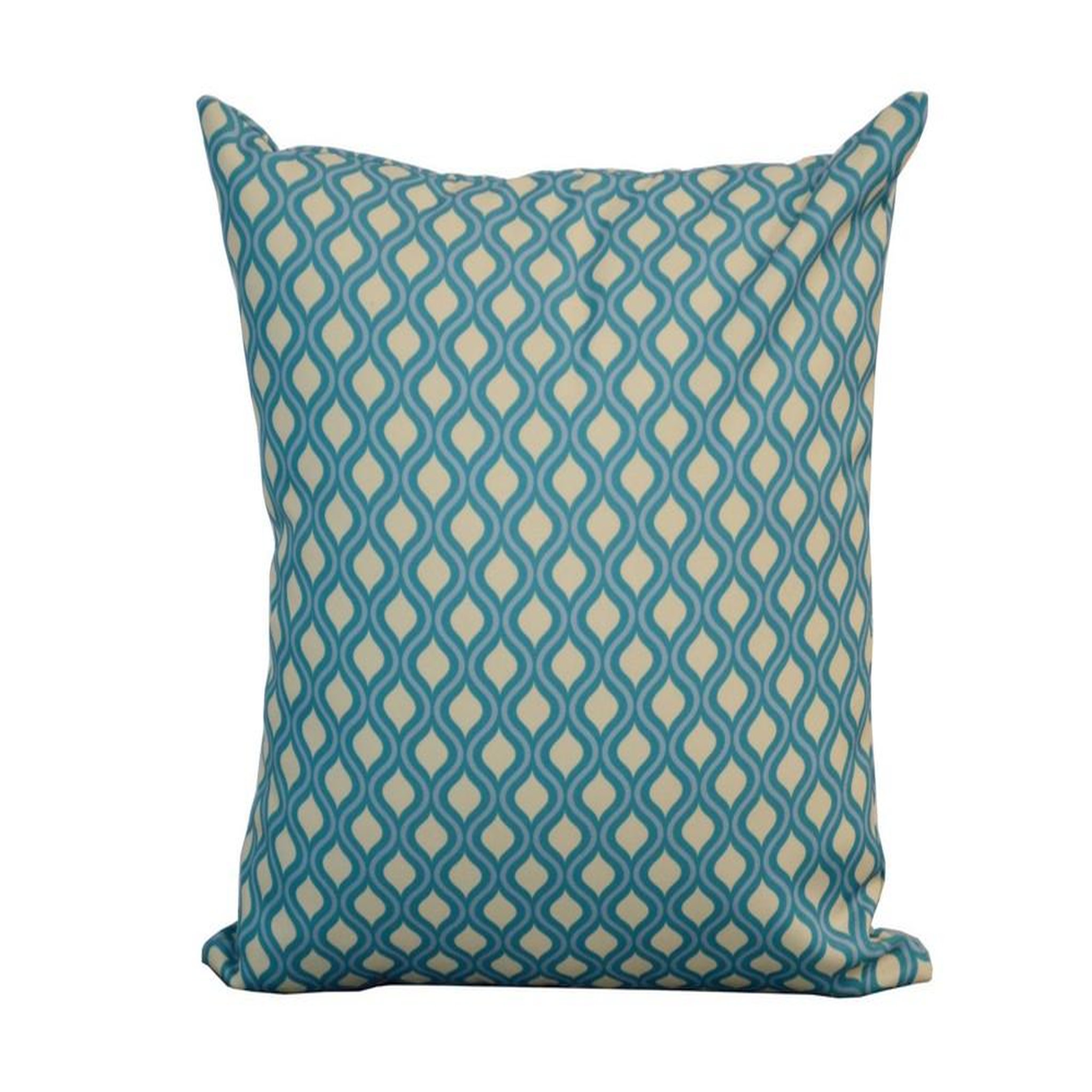 Proloisirs Coussin déhoussable exterieur décor Motif Graphique chevron noir 45 x 45 cm