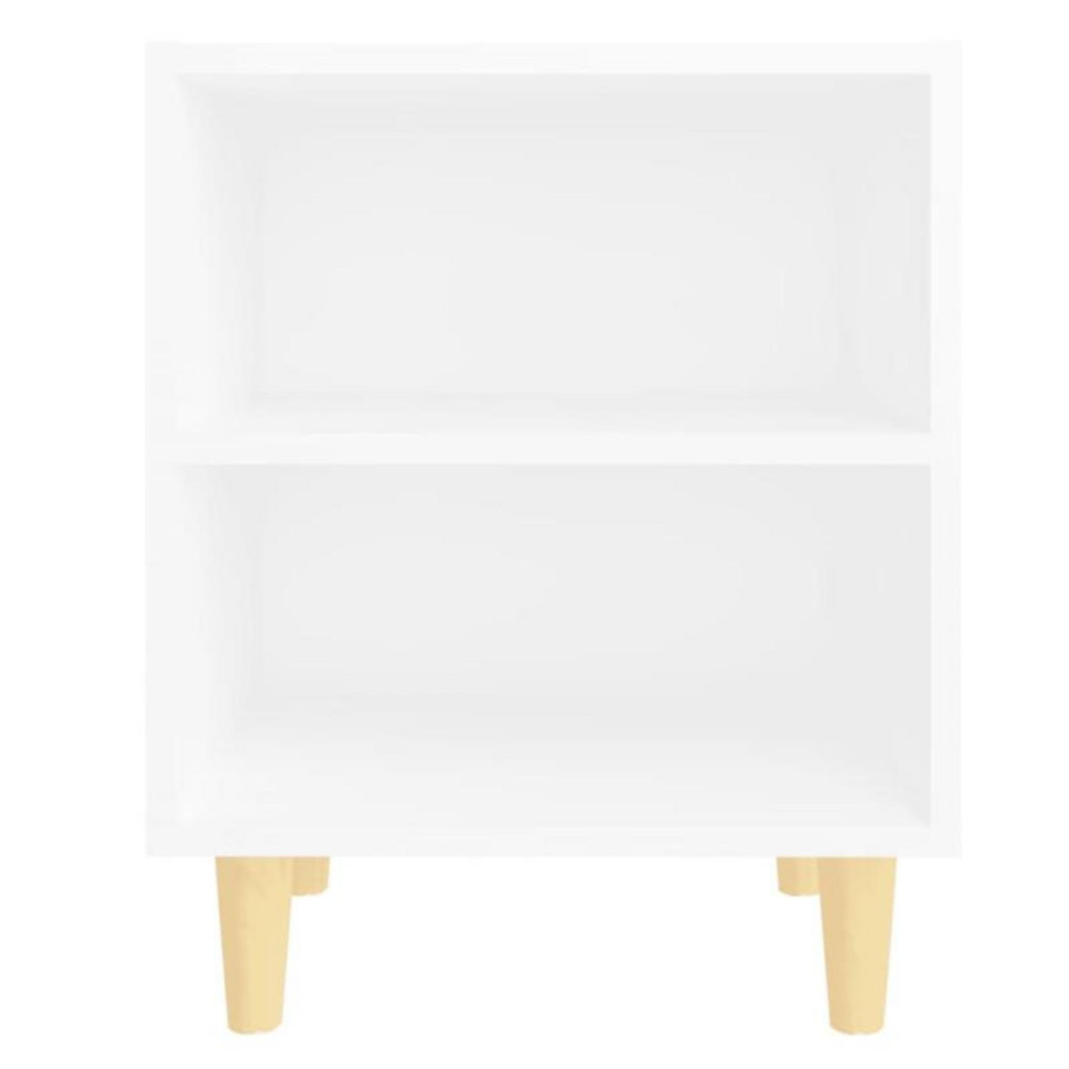 VIDAXL Tables de chevet avec pieds en bois 2 pcs Blanc 40x30x50 cm