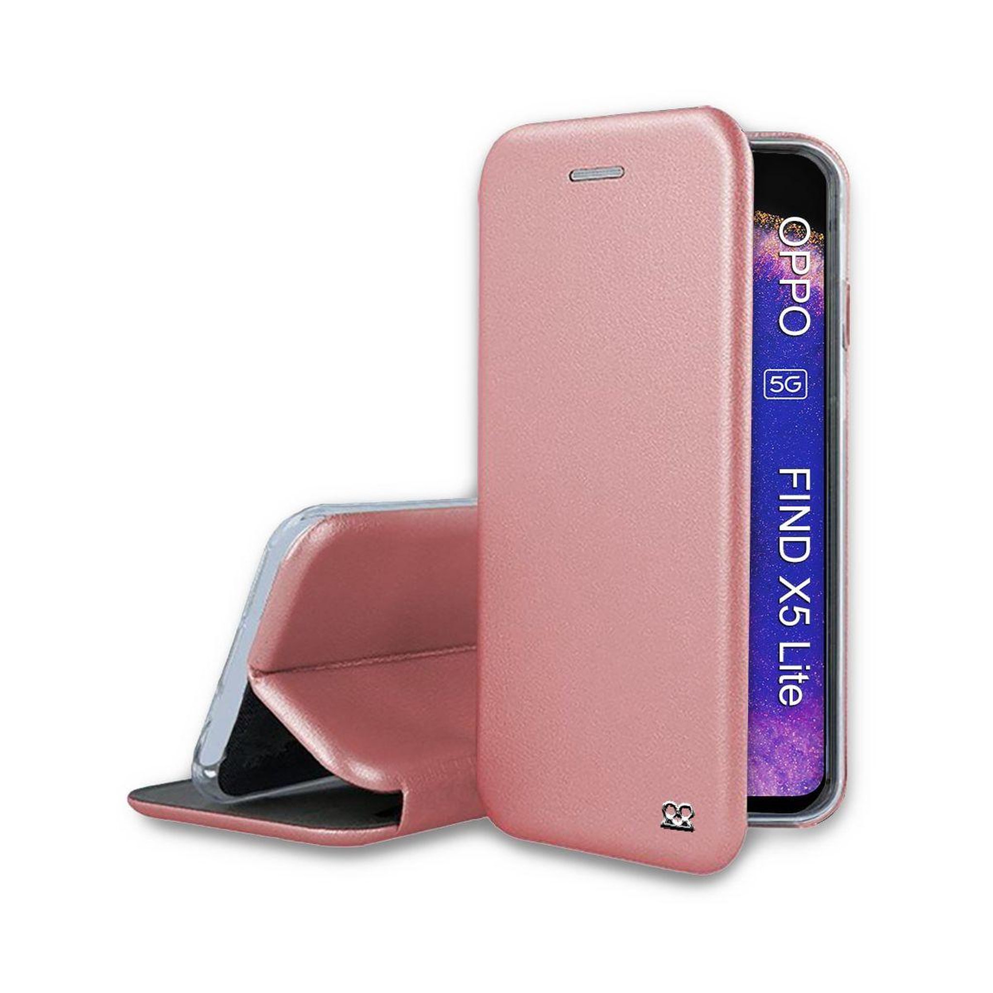 Voir la diapositive 1 : IBROZ Etui oppo find x5 lite etui cuir rose go