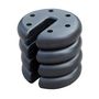 Voir la diapositive 1 : HOMCOM Lot de 4 poids de lestage circulaire pour tonnelle barnum tente diamètre 20 cm épaisseur 4,5 cm polyéthylène noir