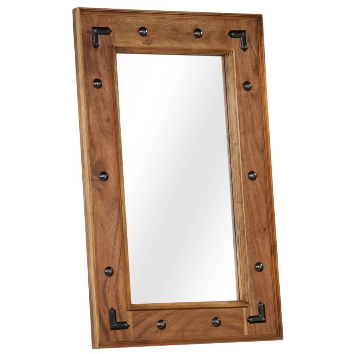 VIDAXL Miroir Bois d'acacia massif 50 x 80 cm