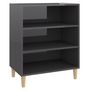 Voir la diapositive 2 : VIDAXL Buffet gris brillant 57x35x70 cm bois d'ingenierie
