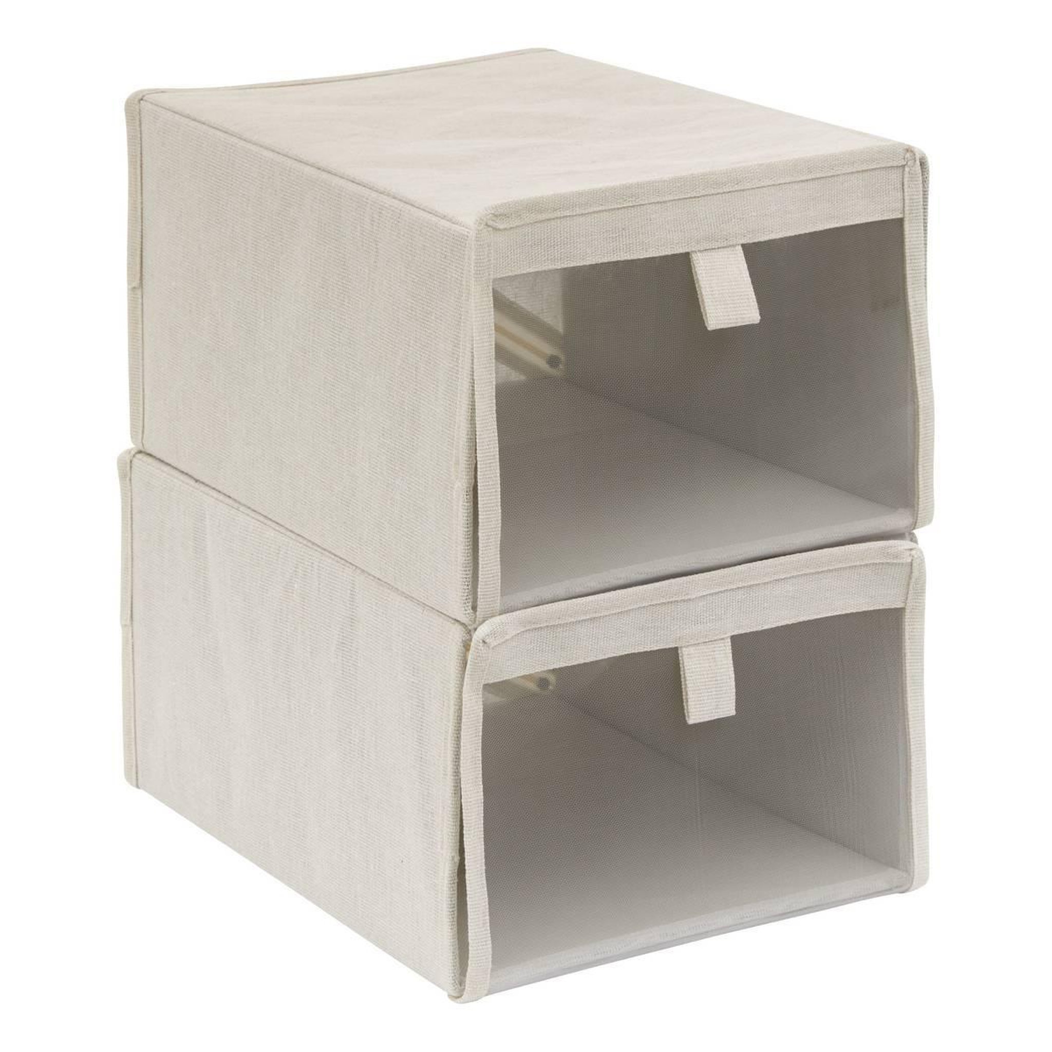 FIVE Lot de 2 Housses de Rangement Chaussures  Dressy  33cm Beige