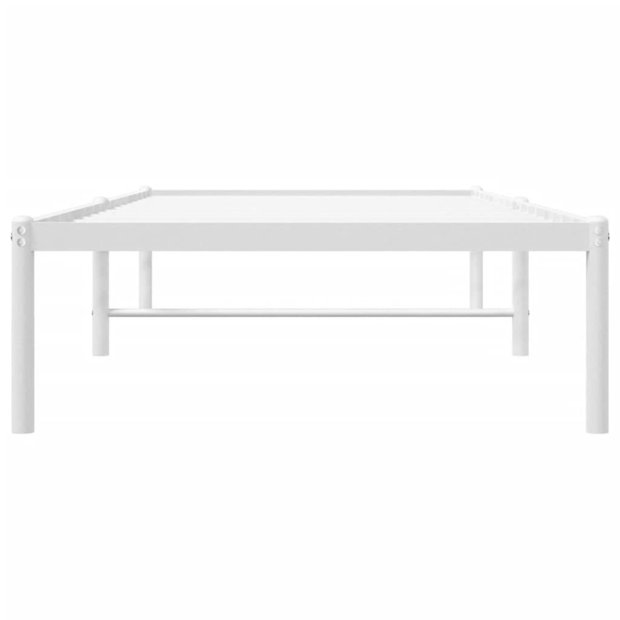 Voir la diapositive 5 : VIDAXL Cadre de lit metal blanc 80x200 cm