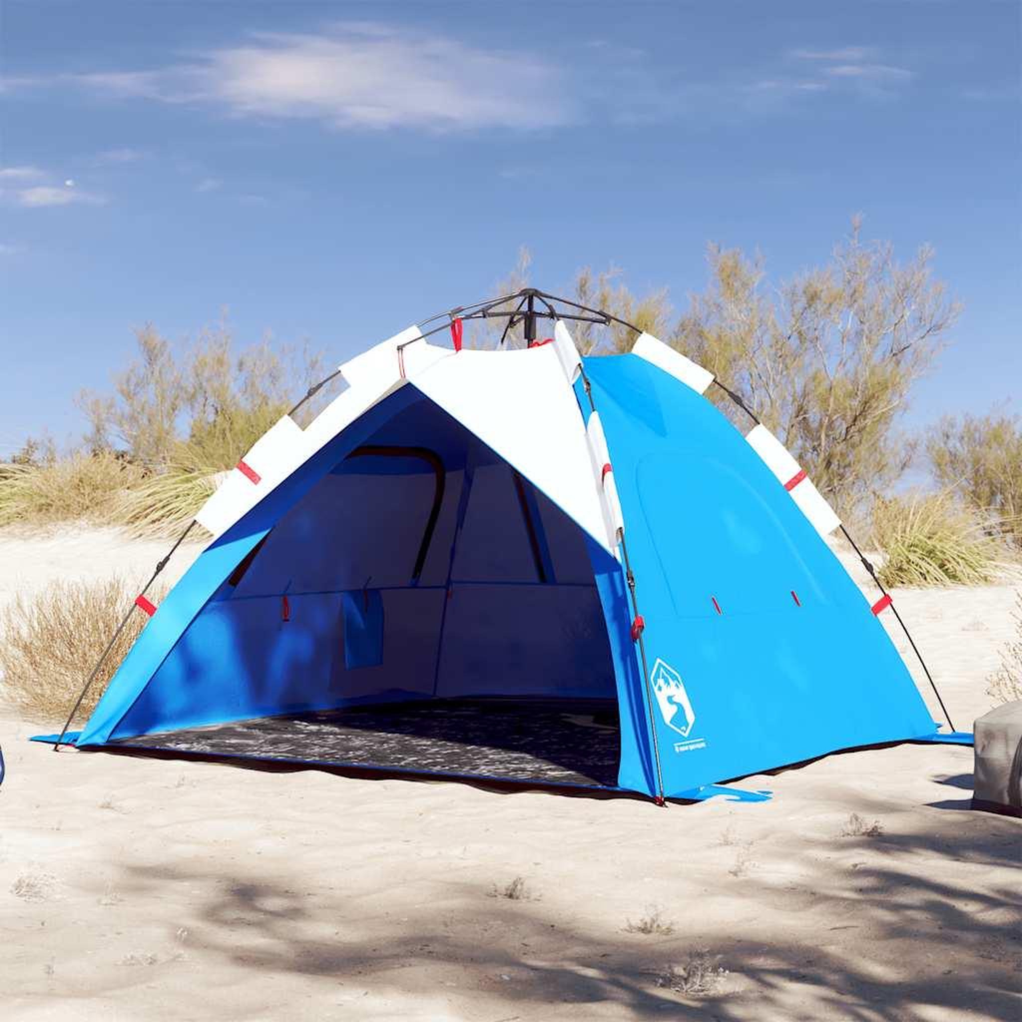 Voir la diapositive 1 : VIDAXL Tente de plage 3 personnes liberation rapide impermeable