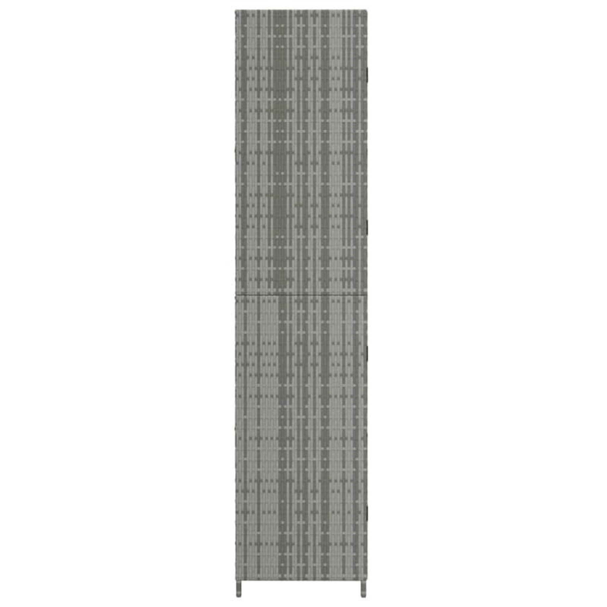 Voir la diapositive 5 : VIDAXL Armoire de rangement jardin Gris 59x40x180 cm Résine tressée