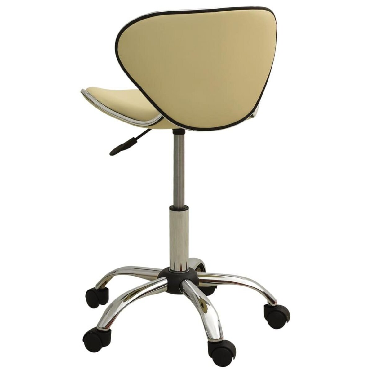 VIDAXL Chaise de bureau Creme Similicuir