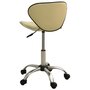 Voir la diapositive 3 : VIDAXL Chaise de bureau Creme Similicuir