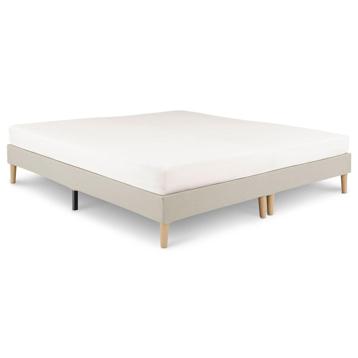 IDIMEX Sommier tapissier RENNES 180 x 200 cm revêtement tissu