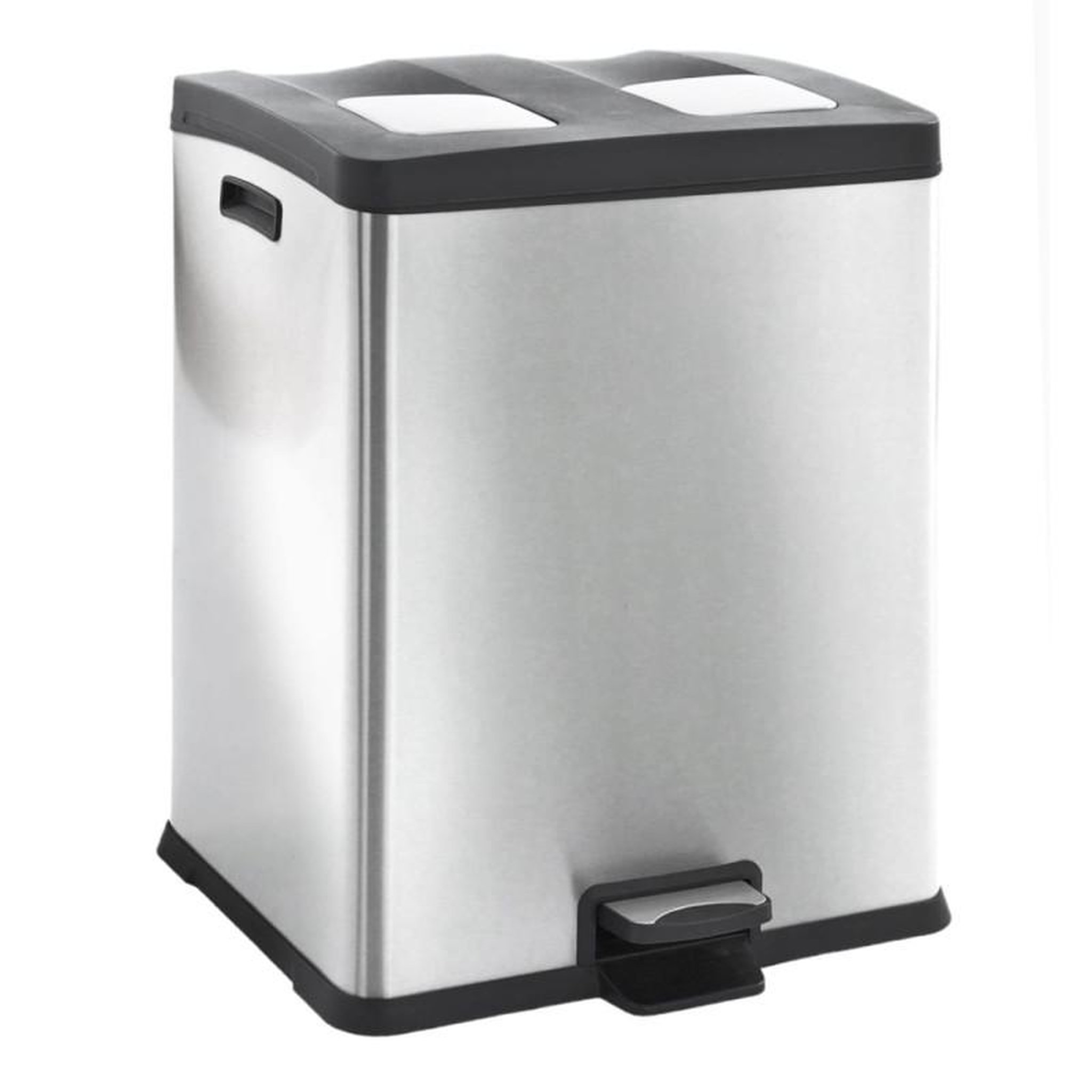 Voir la diapositive 2 : EKO EKO Poubelle à pédale Rejoice 2x30 L Argenté mat