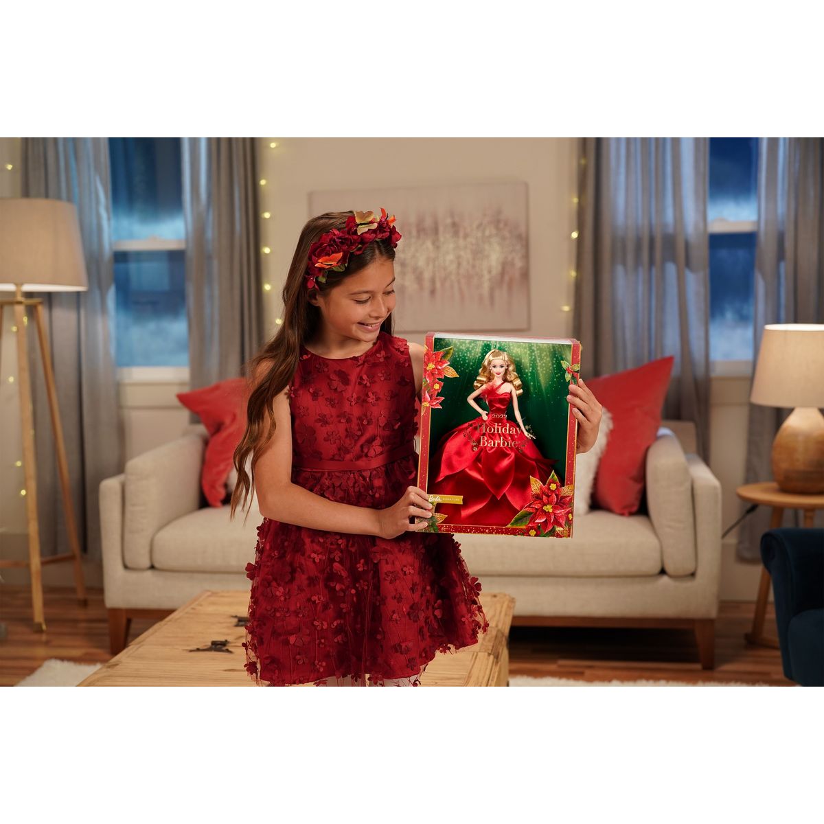 BARBIE Poupée Barbie blonde Joyeux Noel