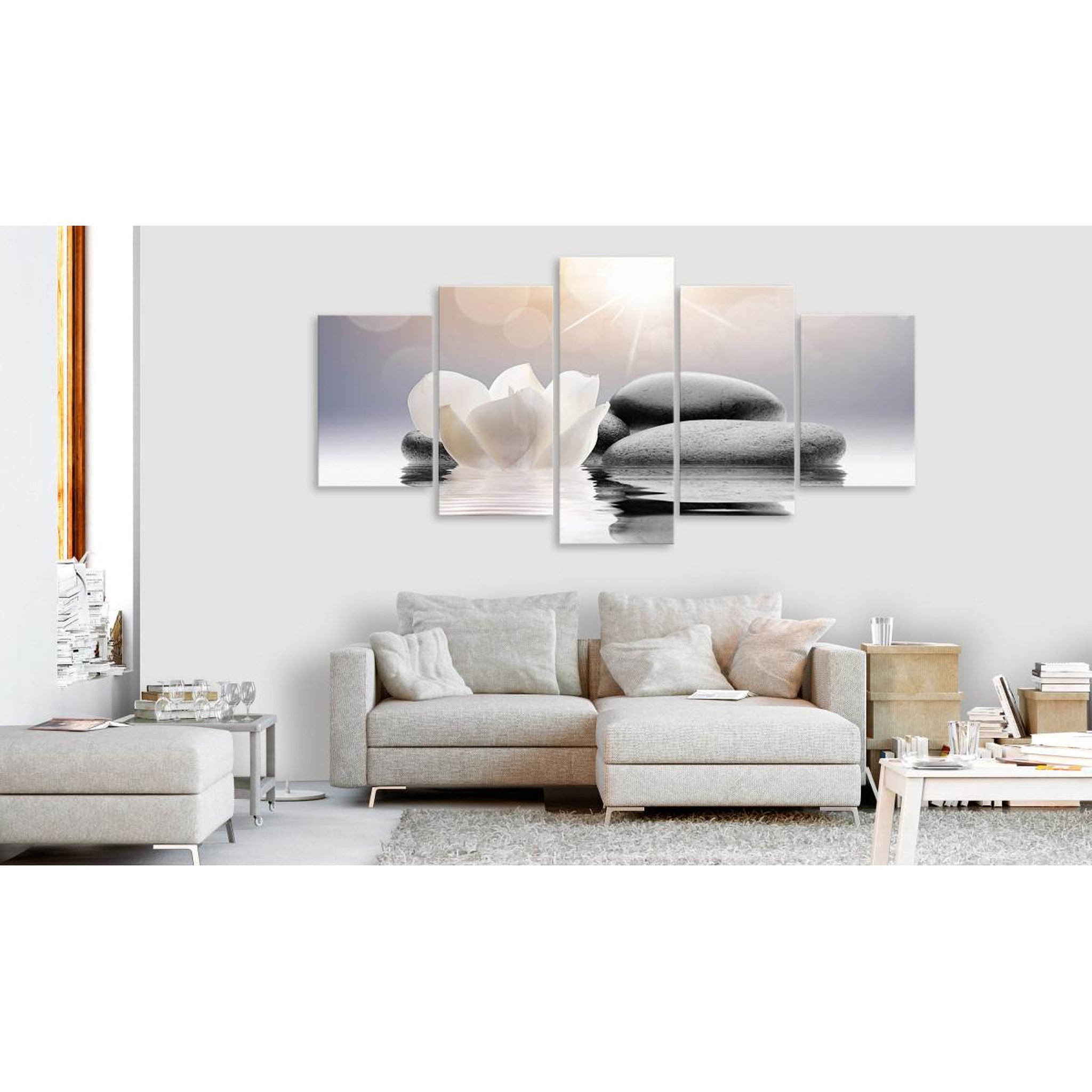 Voir la diapositive 2 : Paris Prix Tableau Imprimé 5 Panneaux  Natural Lightness Wide