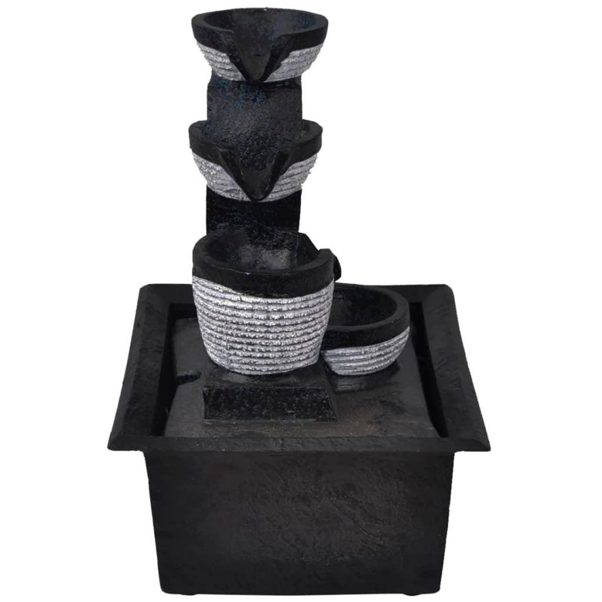 VIDAXL Fontaine d'interieur avec lampe LED Polyresine