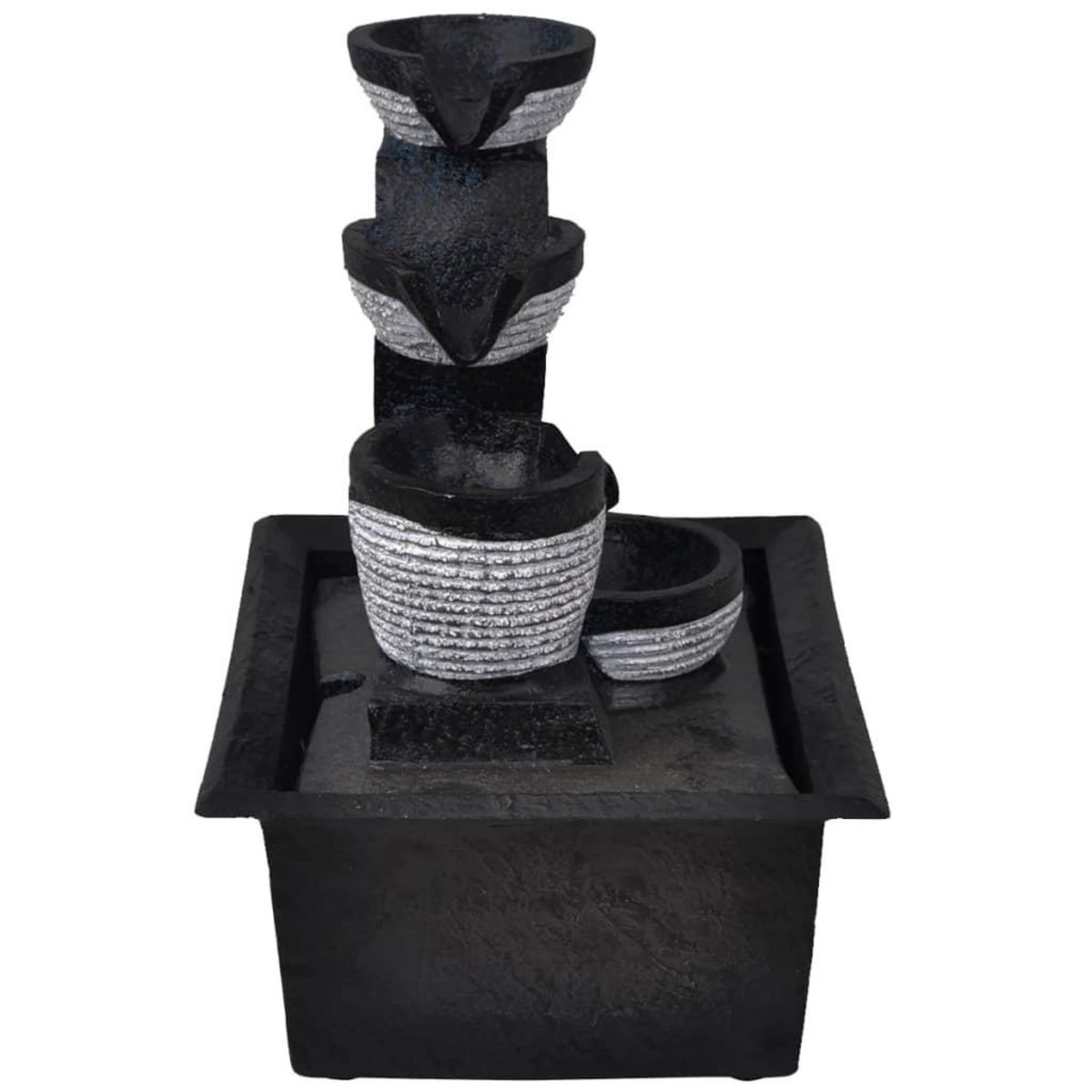 VIDAXL Fontaine d'interieur avec lampe LED Polyresine