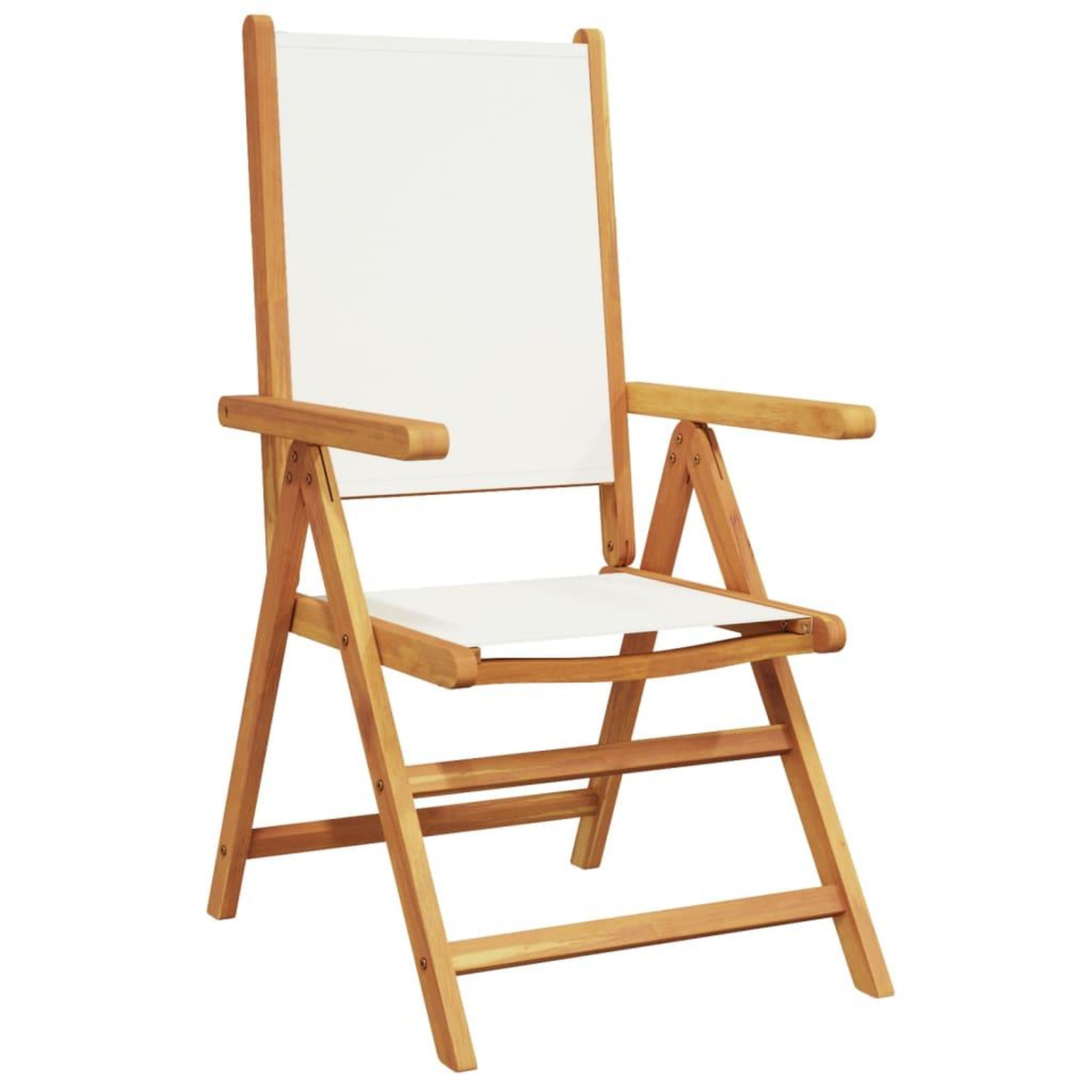 Voir la diapositive 3 : VIDAXL Chaises inclinables de jardin lot de 8 tissu et bois massif