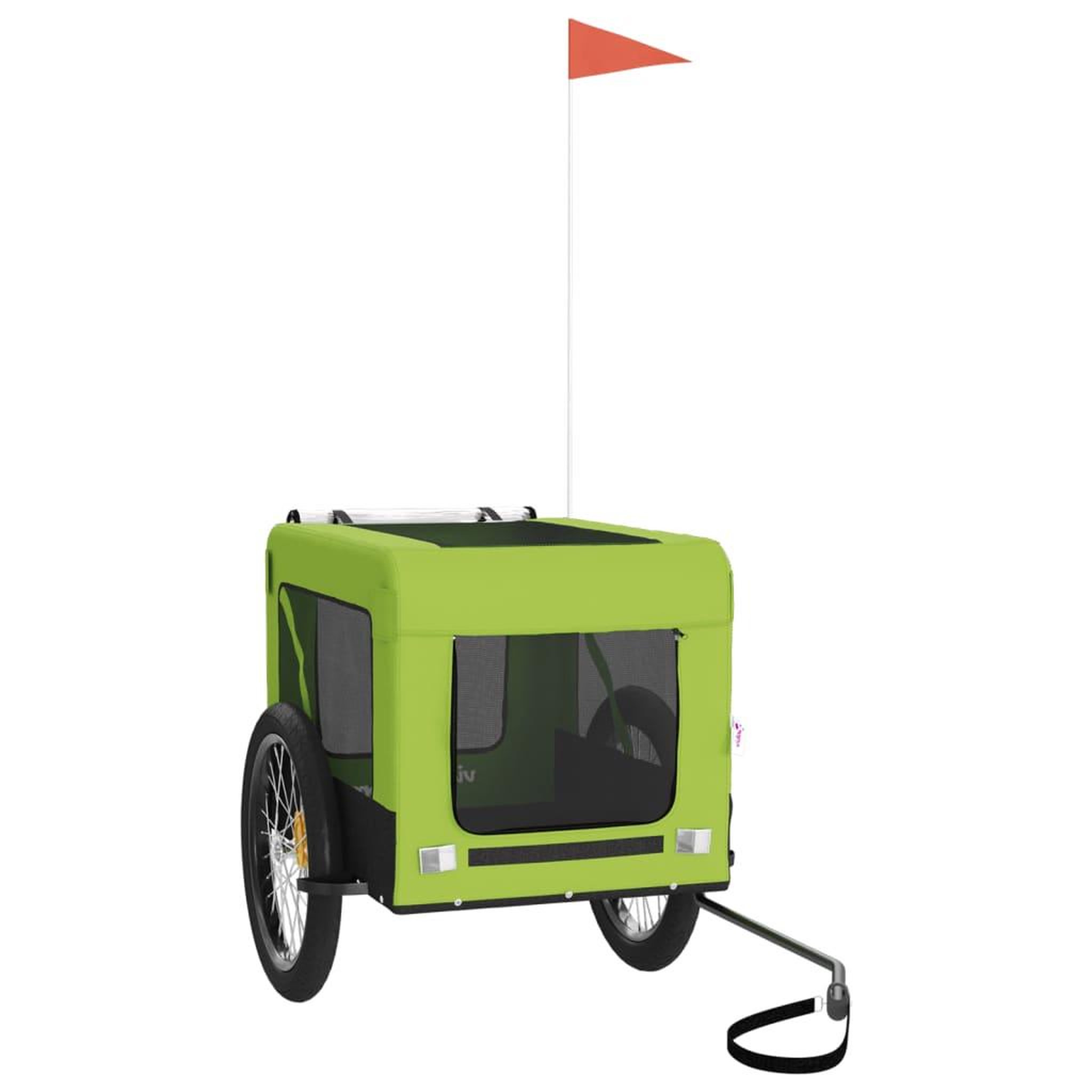 Voir la diapositive 3 : VIDAXL Remorque de velo pour animaux de compagnie vert et noir