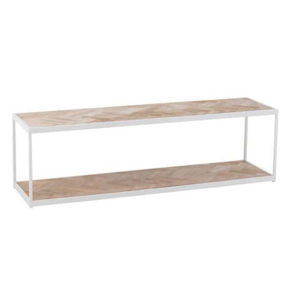 Paris Prix Table Basse 2 Niveaux  Miraza  150cm Naturel & Blanc