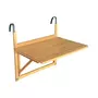 SWEEEK Table d'appoint en bois pour balcon. rectangulaire. rabattable. hauteur ajustable