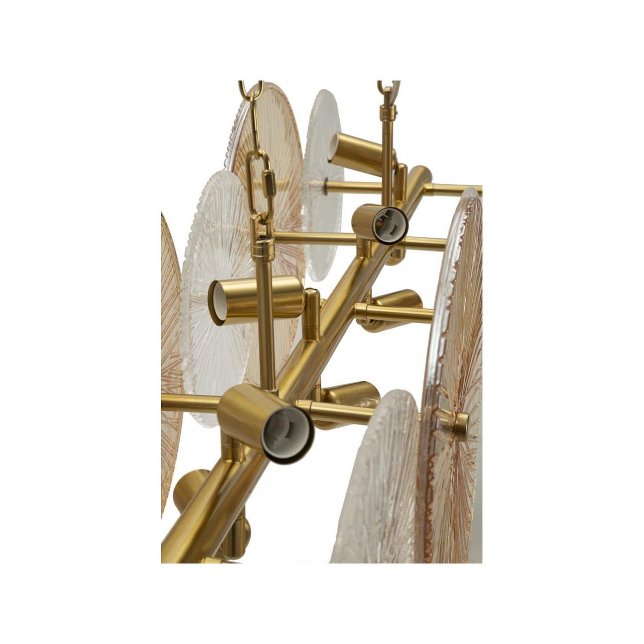 Voir la diapositive 4 : Paris Prix Suspension design en verre  osaka  100cm or & transparent