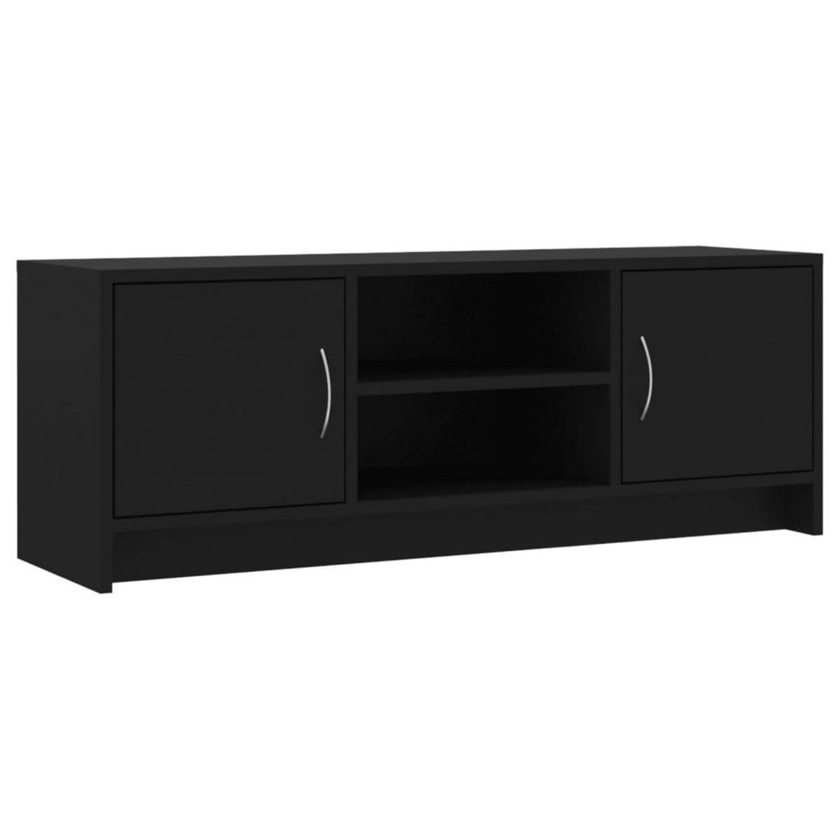 VIDAXL Meuble TV noir 102x30x37,5 cm bois d'ingenierie