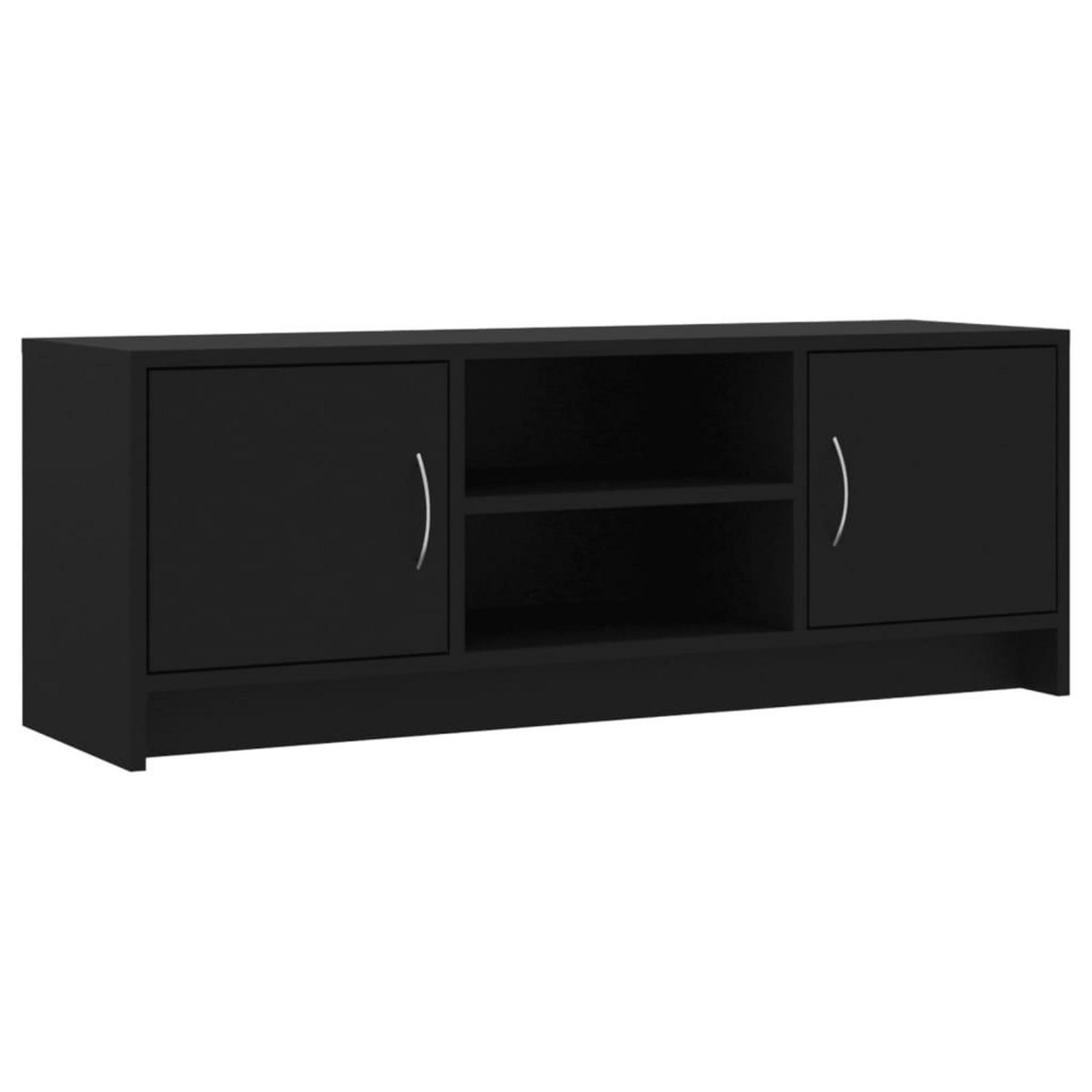 VIDAXL Meuble TV noir 102x30x37,5 cm bois d'ingenierie