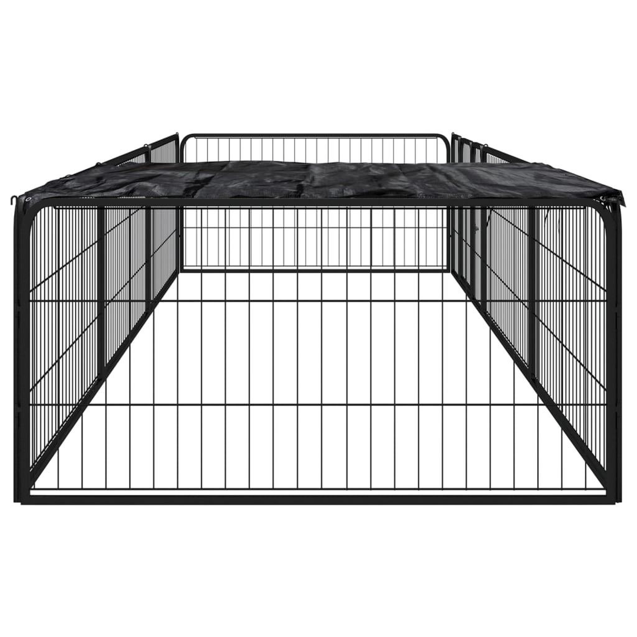 Voir la diapositive 3 : VIDAXL Parc pour chien 8 panneaux Noir 100x50cm Acier enduit de poudre