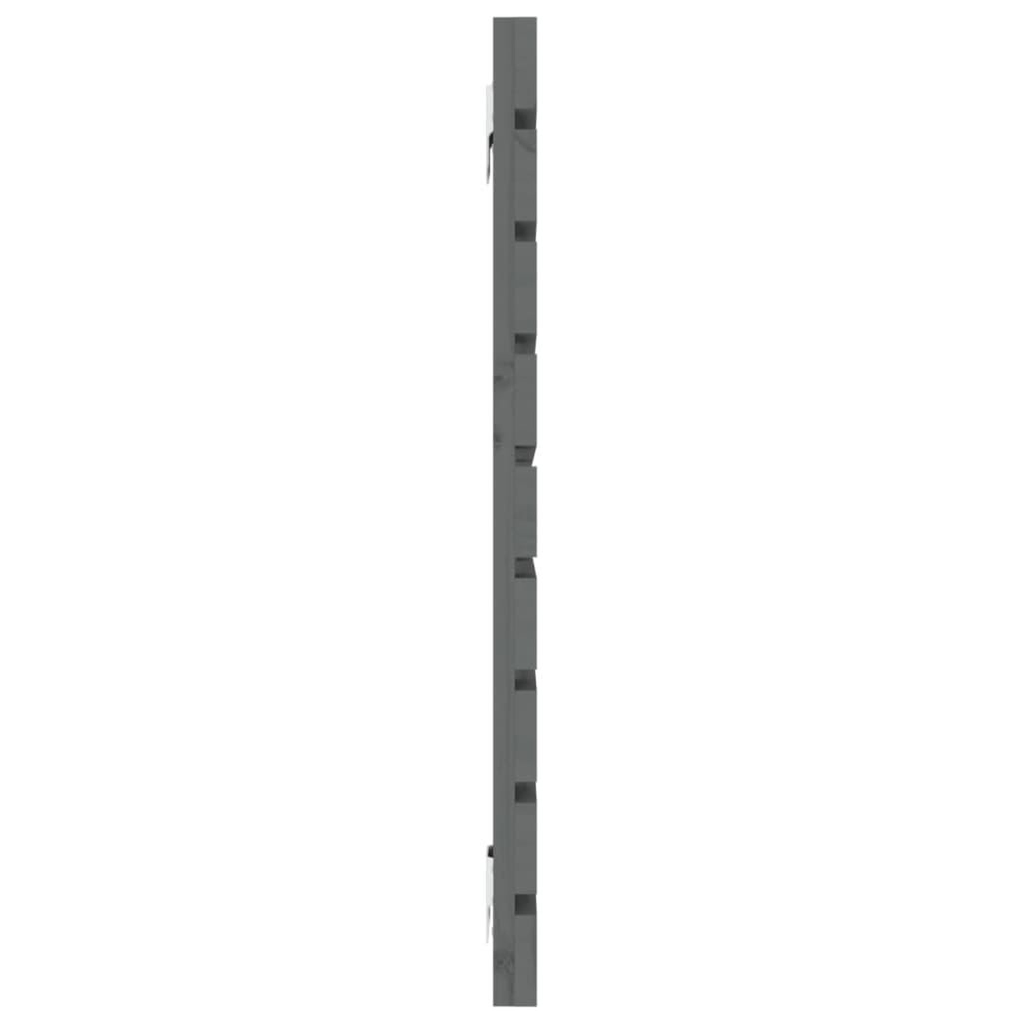 Voir la diapositive 5 : VIDAXL Tete de lit murale Gris 146x3x63 cm Bois massif de pin