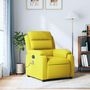 Voir la diapositive 1 : VIDAXL Fauteuil de massage inclinable jaune velours