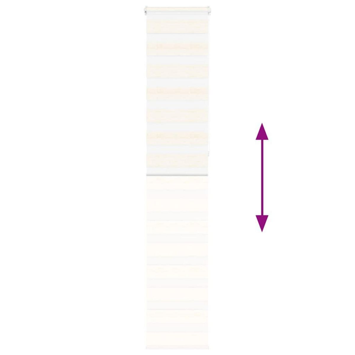 VIDAXL Store zebre beige marbre largeur du tissu 35,9 cm polyester