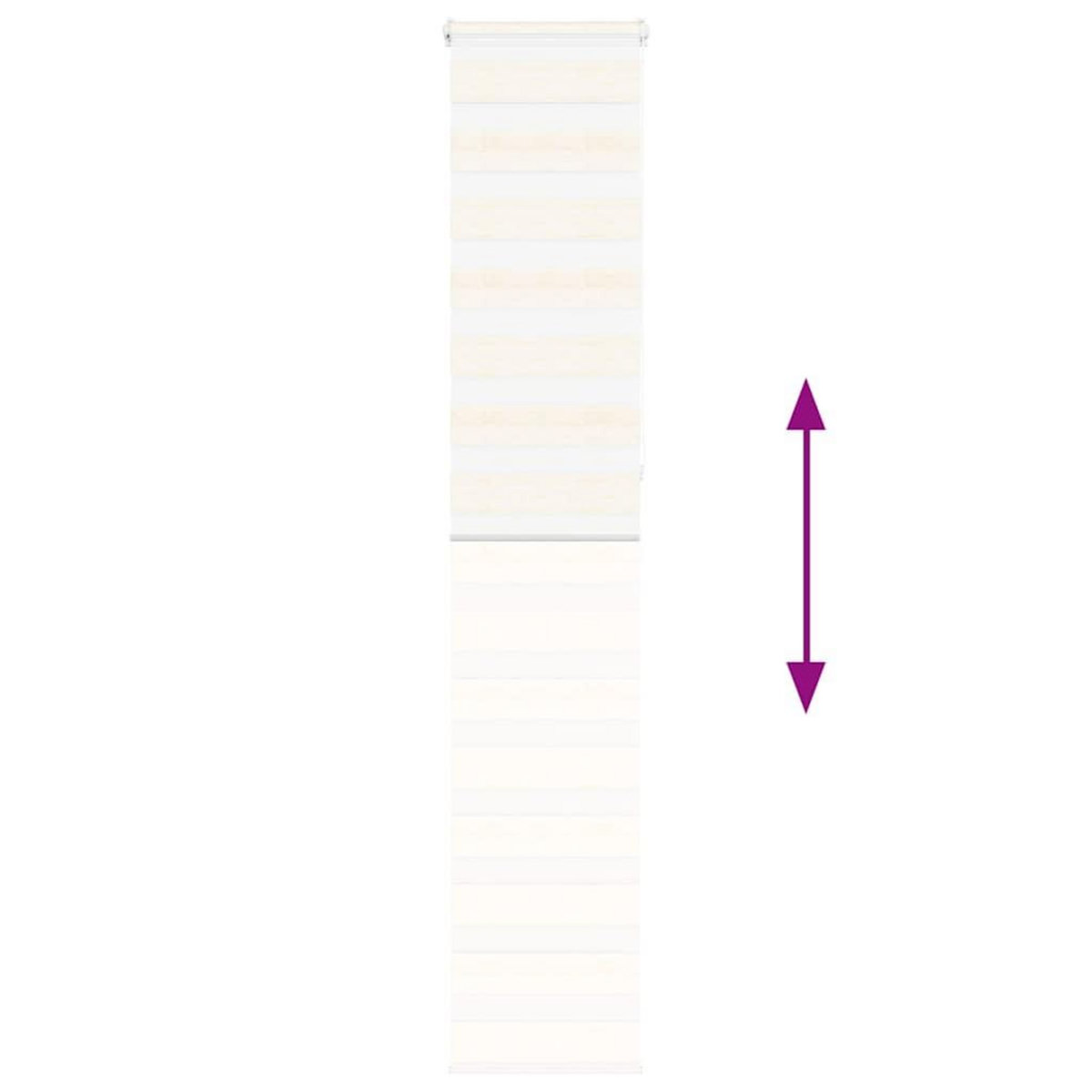 VIDAXL Store zebre beige marbre largeur du tissu 35,9 cm polyester