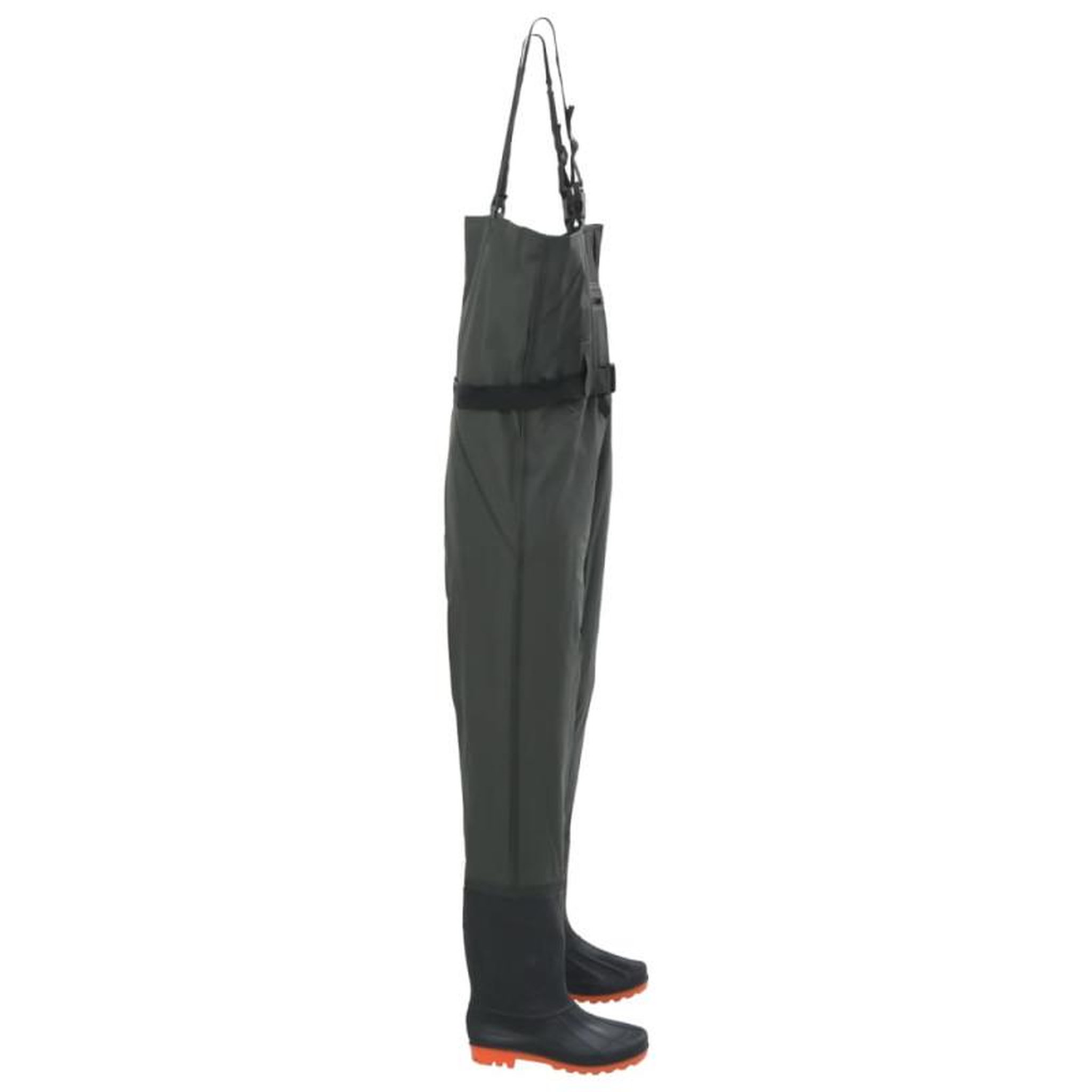 Voir la diapositive 3 : VIDAXL Cuissardes avec bottes et ceinture vert foncé taille 41
