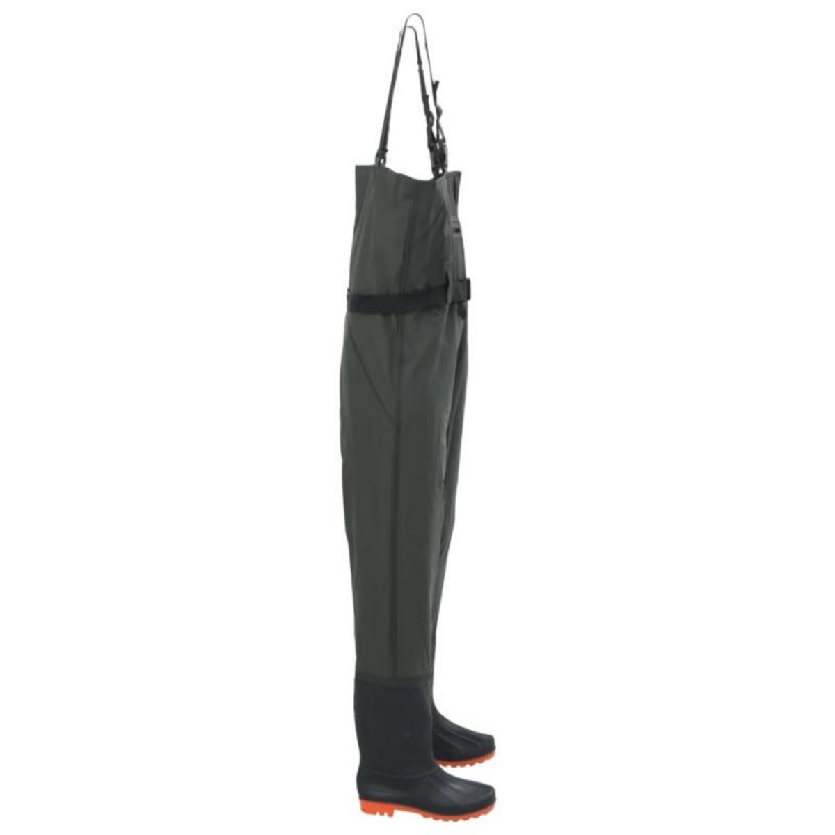 VIDAXL Cuissardes avec bottes et ceinture vert foncé taille 41