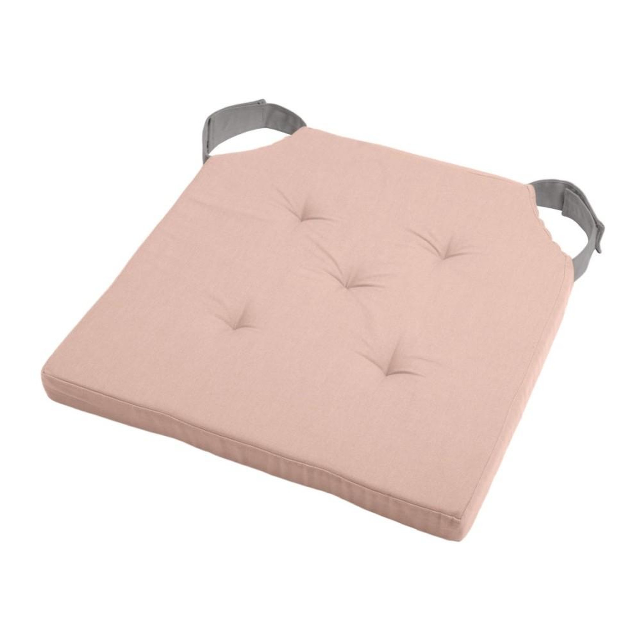 STOF Lot de 4 galettes de chaise Duo velcro 38x38 Poudre souris