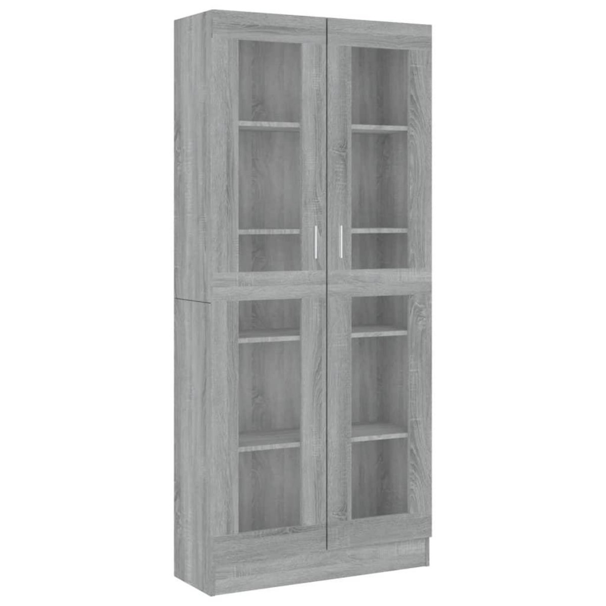VIDAXL Armoire a vitrine Sonoma gris 82,5x30,5x185,5cm Bois ingenierie
