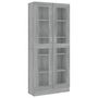 Voir la diapositive 2 : VIDAXL Armoire a vitrine Sonoma gris 82,5x30,5x185,5cm Bois ingenierie