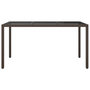 Voir la diapositive 3 : VIDAXL Table de jardin 150x90x75 cm Verre trempe/resine tressee Marron