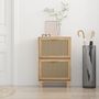 Voir la diapositive 3 : VIDAXL Armoire a chaussures Marron 52x25x80 cm Bois d'ingenierie/rotin