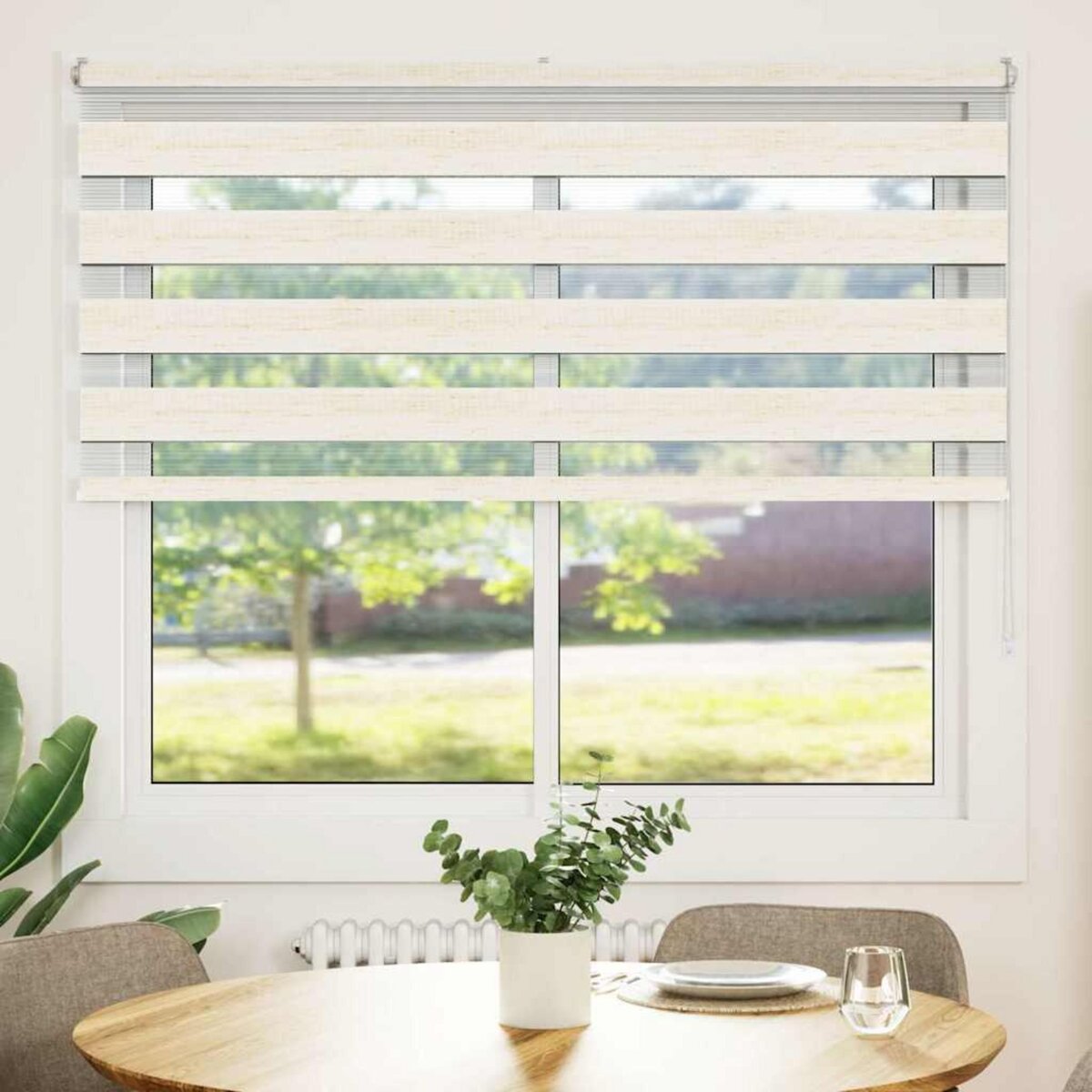 VIDAXL Store zebre beige marbre largeur du tissu 150,9 cm polyester